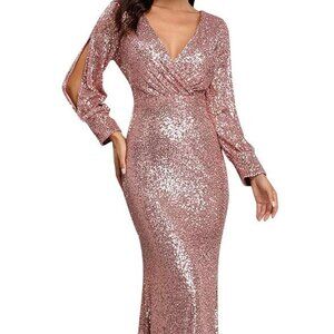 Rose Gold Sequin Gown